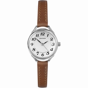 Sekonda Tan Leather Strap Ladies Watch 40479 