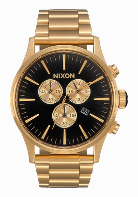 Sentry Chrono - All Gold / Black stainless-steel watches stainless steel watch bands stainless steel watches cheap