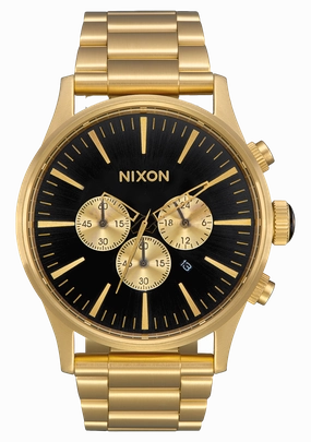 Sentry Chrono - All Gold / Black stainless-steel watches stainless steel watch bands stainless steel watches cheap