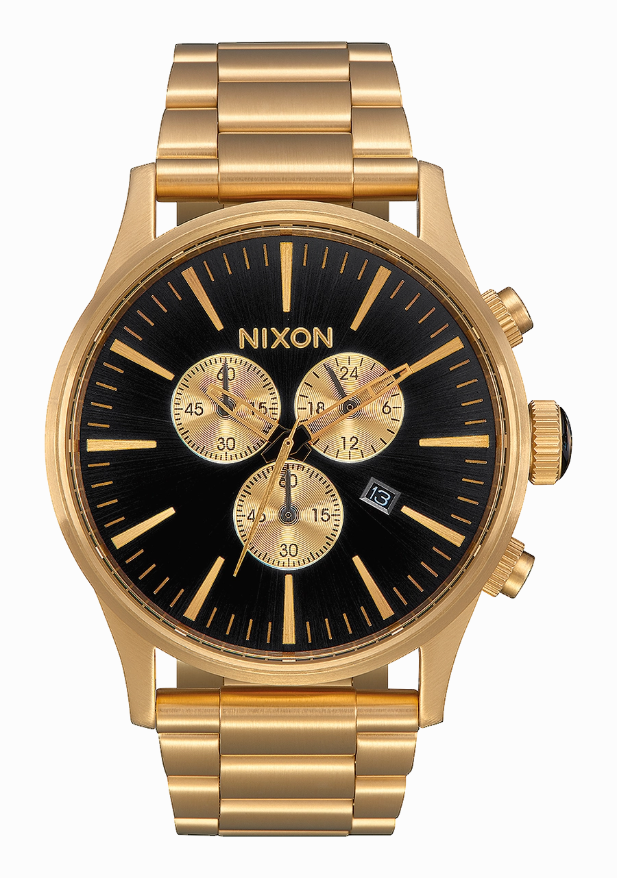 Sentry Chrono - All Gold / Black stainless-steel watches stainless steel watch bands stainless steel watches cheap