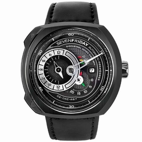 SevenFriday Men's Automatic Watch - Q Series Power Reserve Black Leather Strap | Q3-05,automatic watch,automatic watches for men,automatic watches for women,luxury automatic watch,minimalist automatic watch,dress automatic watch,vintage automatic watch,au
