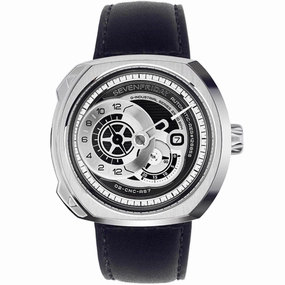 SevenFriday Men's Watch - Q Series Power Reserve Black and Silver Tone Dial | Q1-03,automatic watch,automatic watches for men,automatic watches for women,luxury automatic watch,minimalist automatic watch,dress automatic watch,vintage automatic watch,autom