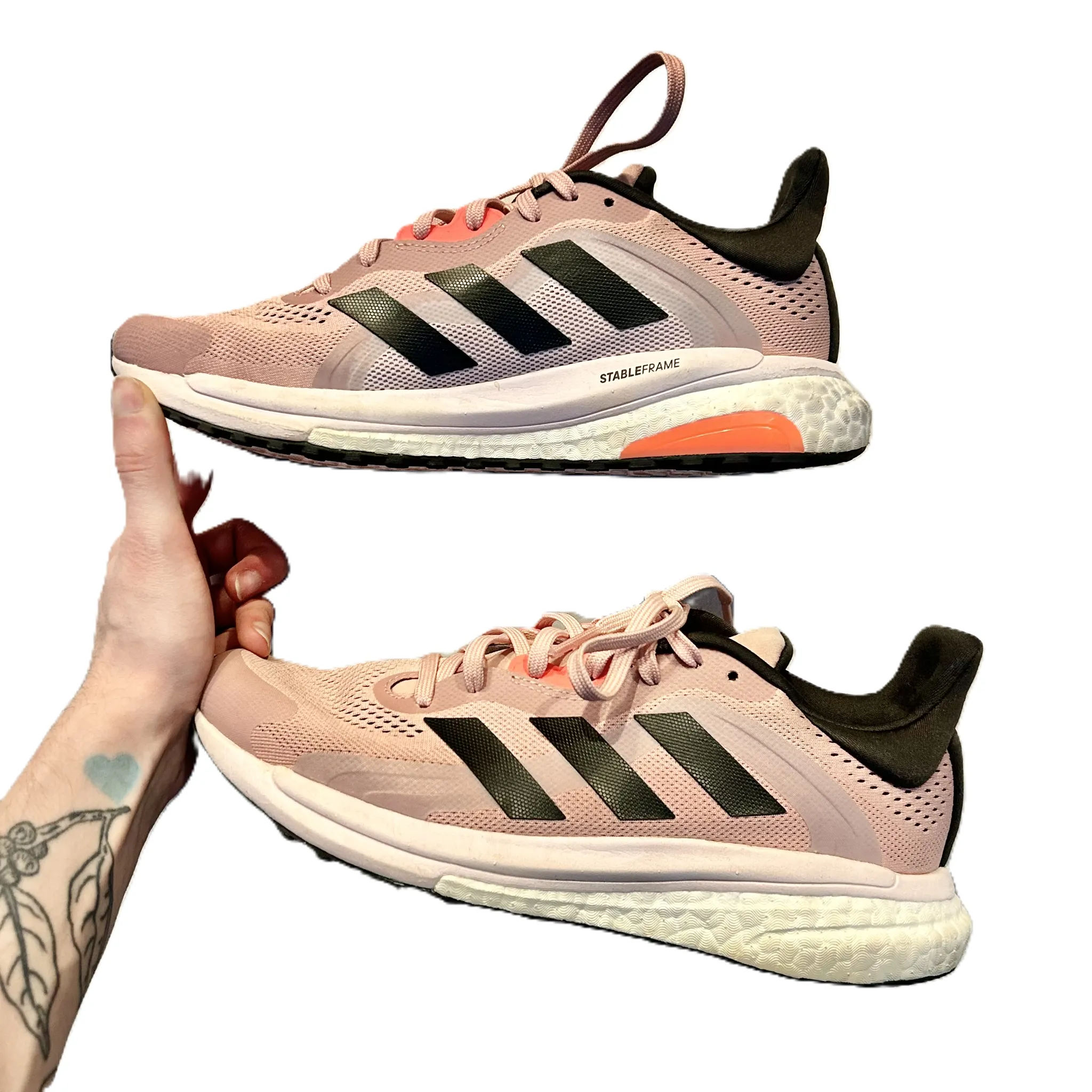 Shoes Athletic By Adidas In Black & Pink, Size: 6.5 adidas
