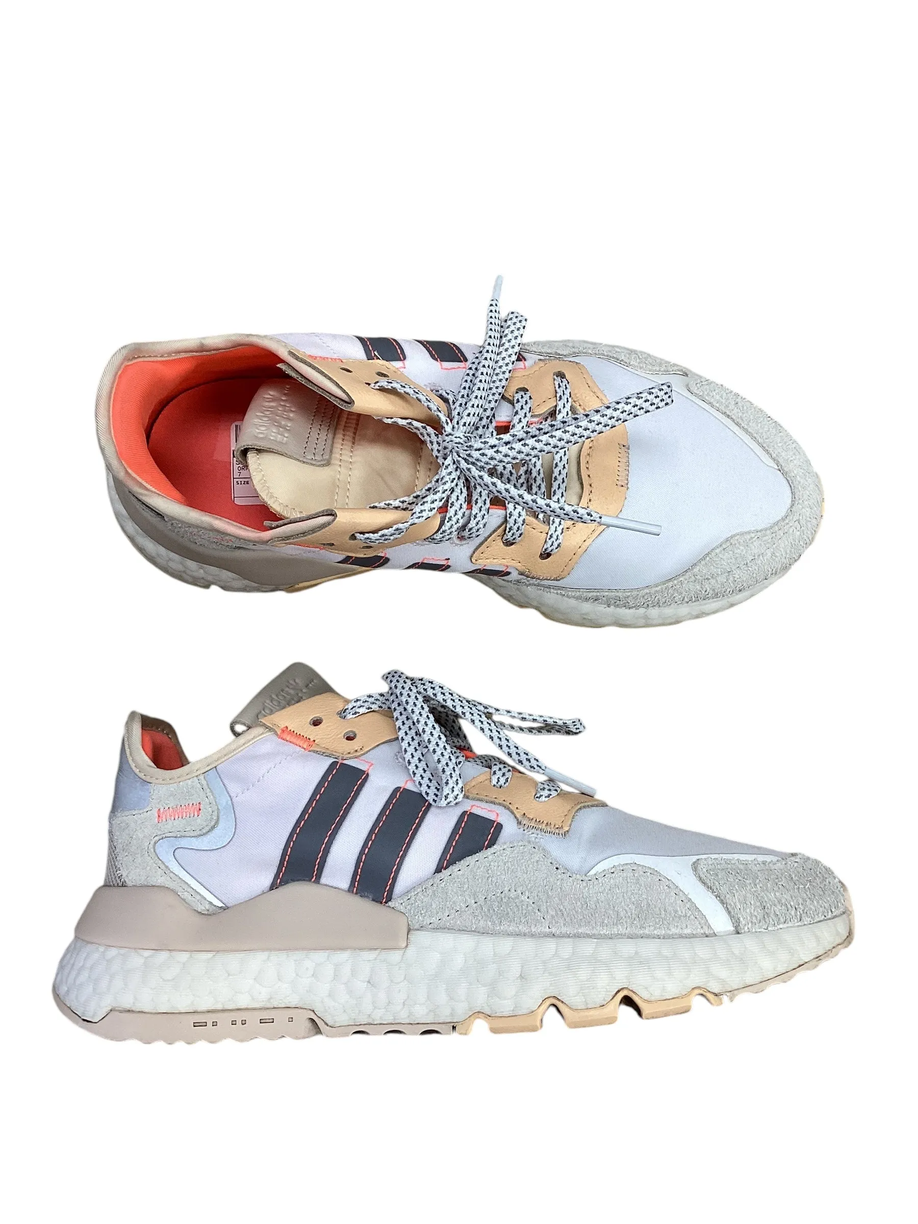 Shoes Athletic By Adidas In Orange & White, Size: 7 adidas