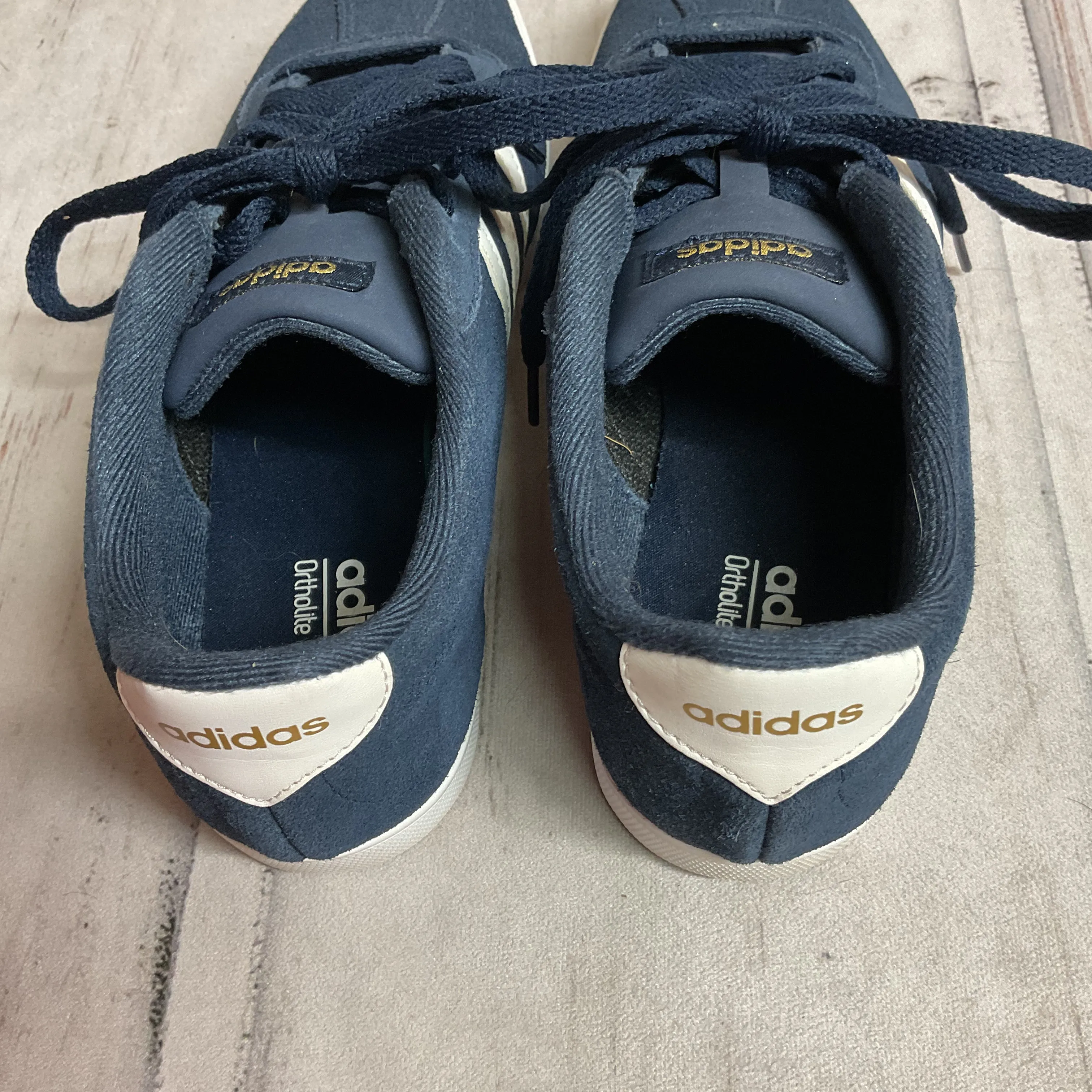 Shoes Flats By Adidas In Blue & Cream, Size:9 adidas