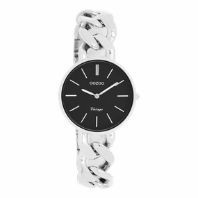 Silver coloured OOZOO watch with chunky chain bracelet - C20356,seiko watches,couple watches,watches designer,watches discount,women watches,best women watches,high end women's watches,high quality women's watches