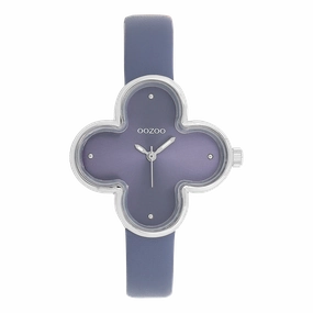 Silver coloured OOZOO watch with granite blue leather strap - C11522,seiko watches,couple watches,watches designer,watches discount,women watches,best women watches,high end women's watches,high quality women's watches