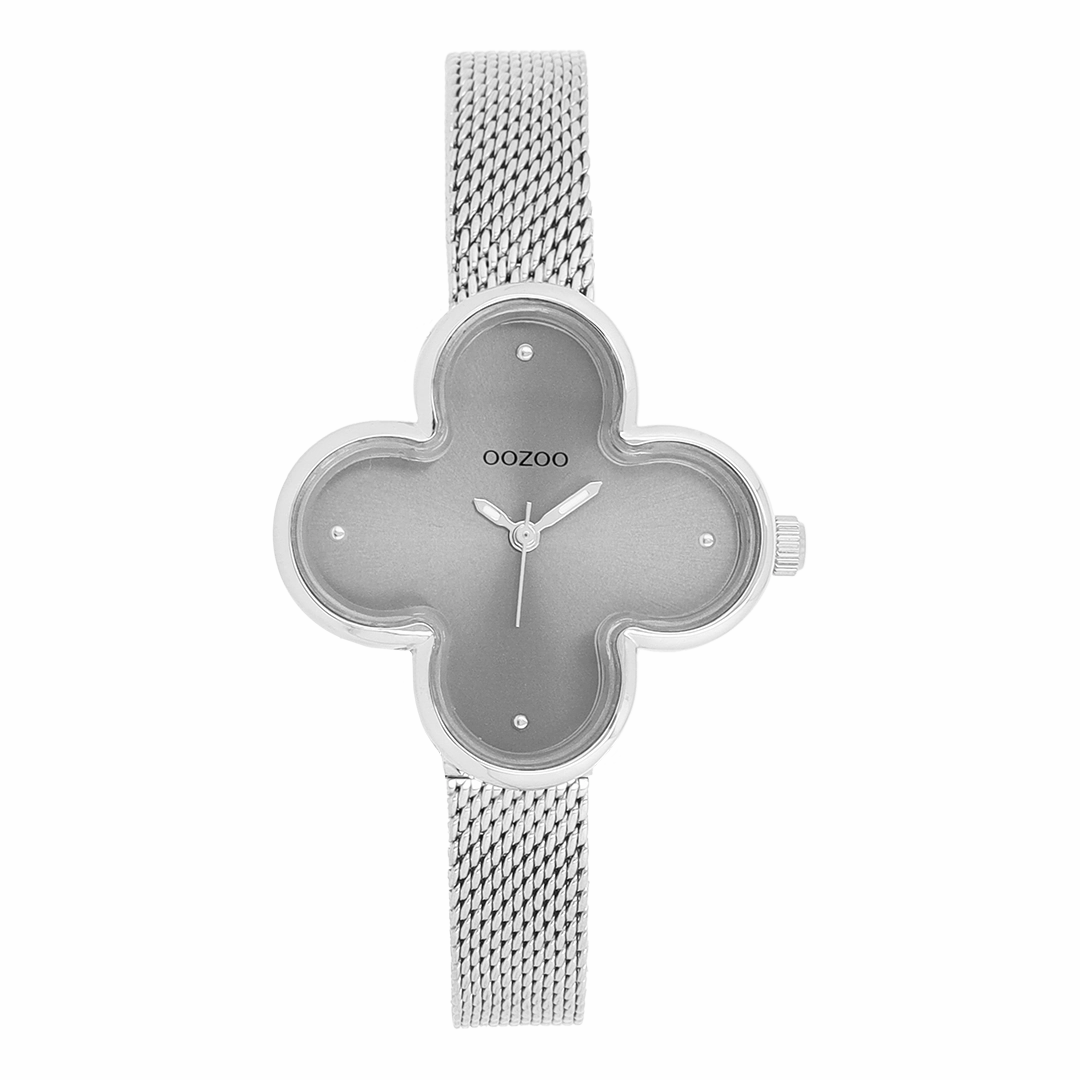 Silver coloured OOZOO watch with metal mesh bracelet - C11526,seiko watches,couple watches,watches designer,watches discount,women watches,best women watches,high end women's watches,high quality women's watches