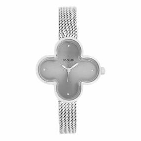 Silver coloured OOZOO watch with metal mesh bracelet - C11526,seiko watches,couple watches,watches designer,watches discount,women watches,best women watches,high end women's watches,high quality women's watches