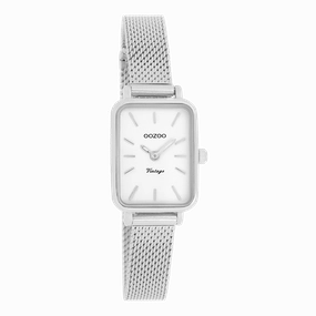 Silver coloured OOZOO watch with metal mesh bracelet - C20266,seiko watches,couple watches,watches designer,watches discount,women watches,best women watches,high end women's watches,high quality women's watches