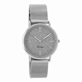 Silver coloured OOZOO watch with metal mesh bracelet - C8837,seiko watches,couple watches,watches designer,watches discount,women watches,best women watches,high end women's watches,high quality women's watches