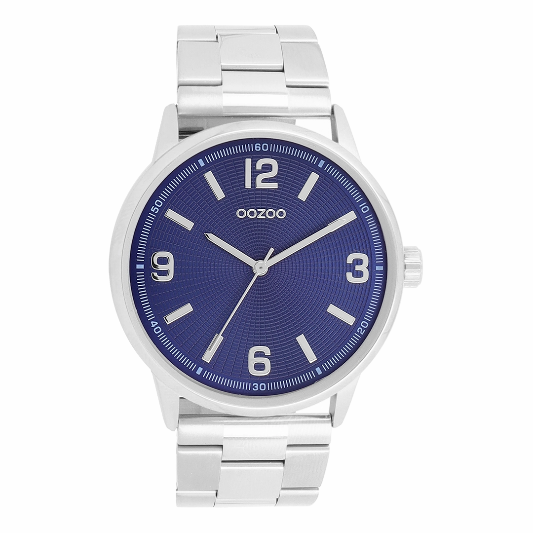Silver coloured OOZOO watch with stainless steel bracelet - C11503,seiko watches,mens watches,couple watches,watches designer,watches discount,best watches for men