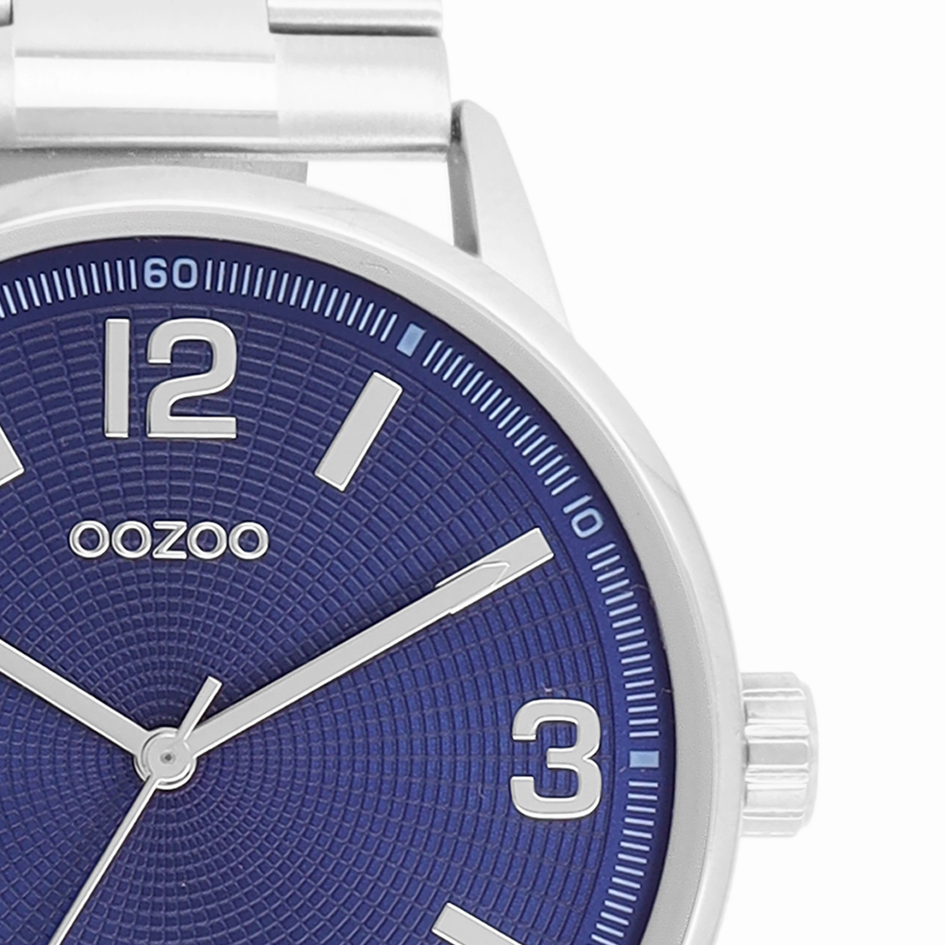 Silver coloured OOZOO watch with stainless steel bracelet - C11503