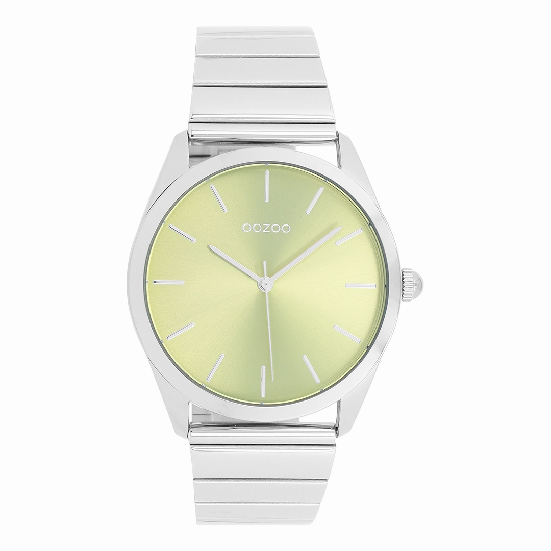Silver coloured OOZOO watch with stainless steel bracelet - C11515,seiko watches,couple watches,watches designer,watches discount,women watches,best women watches,high end women's watches,high quality women's watches