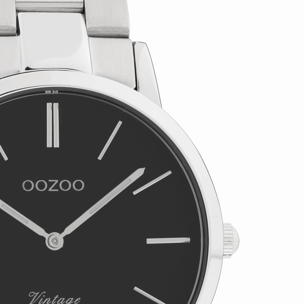 Silver coloured OOZOO watch with stainless steel bracelet - C20031