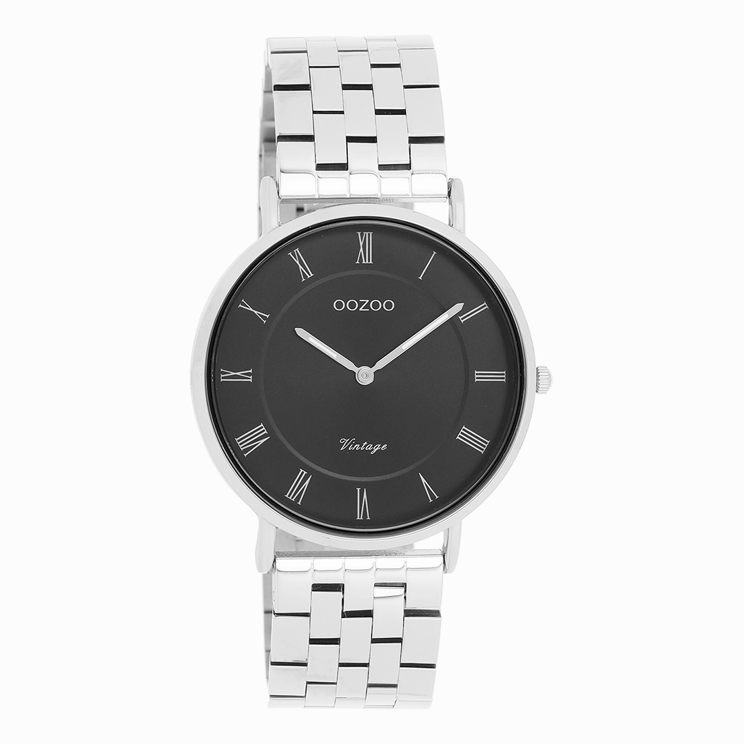 Silver coloured OOZOO watch with stainless steel bracelet - C20366,seiko watches,mens watches,couple watches,watches designer,watches discount,best watches for men