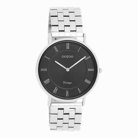 Silver coloured OOZOO watch with stainless steel bracelet - C20366,seiko watches,mens watches,couple watches,watches designer,watches discount,best watches for men