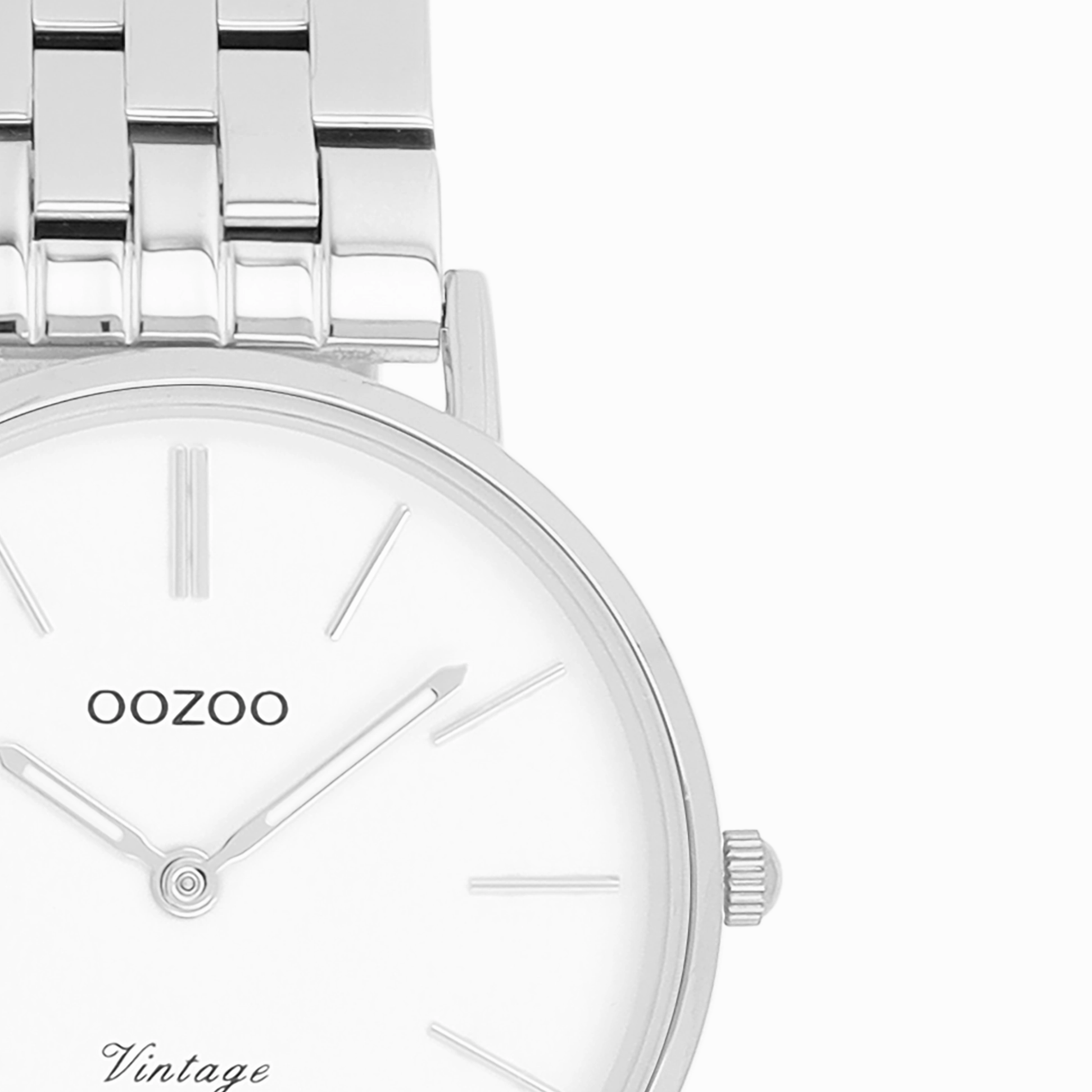 Silver coloured OOZOO watch with stainless steel bracelet - C20405