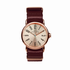 SMALL No.88 Rose Gold and Oxblood Leather,women's watches,ladies watch,elegant women's watch, minimalist women??s watch,fashion watch for women, classic watch for women,waterproof women??s watch,women's watch for work, women's watch for gift, wedding w