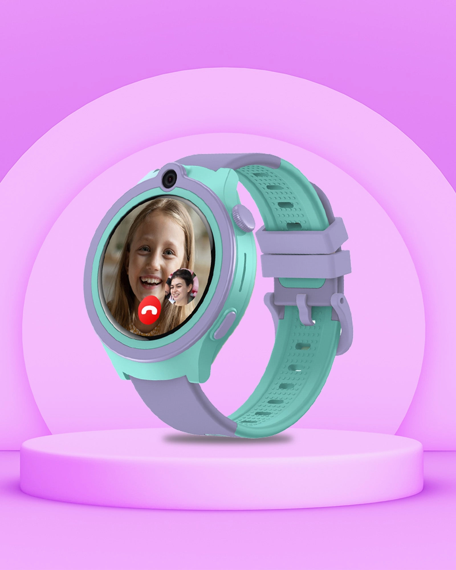 Spiky Cacus 4g Video & Voice Calling Smartwatch with GPS  - Purple,kids watch,smart watch for kids,kids GPS watch,waterproof kids watch,affordable smart watch for kids,watch for 3-10 year old,boys kids watch,girl kids watch