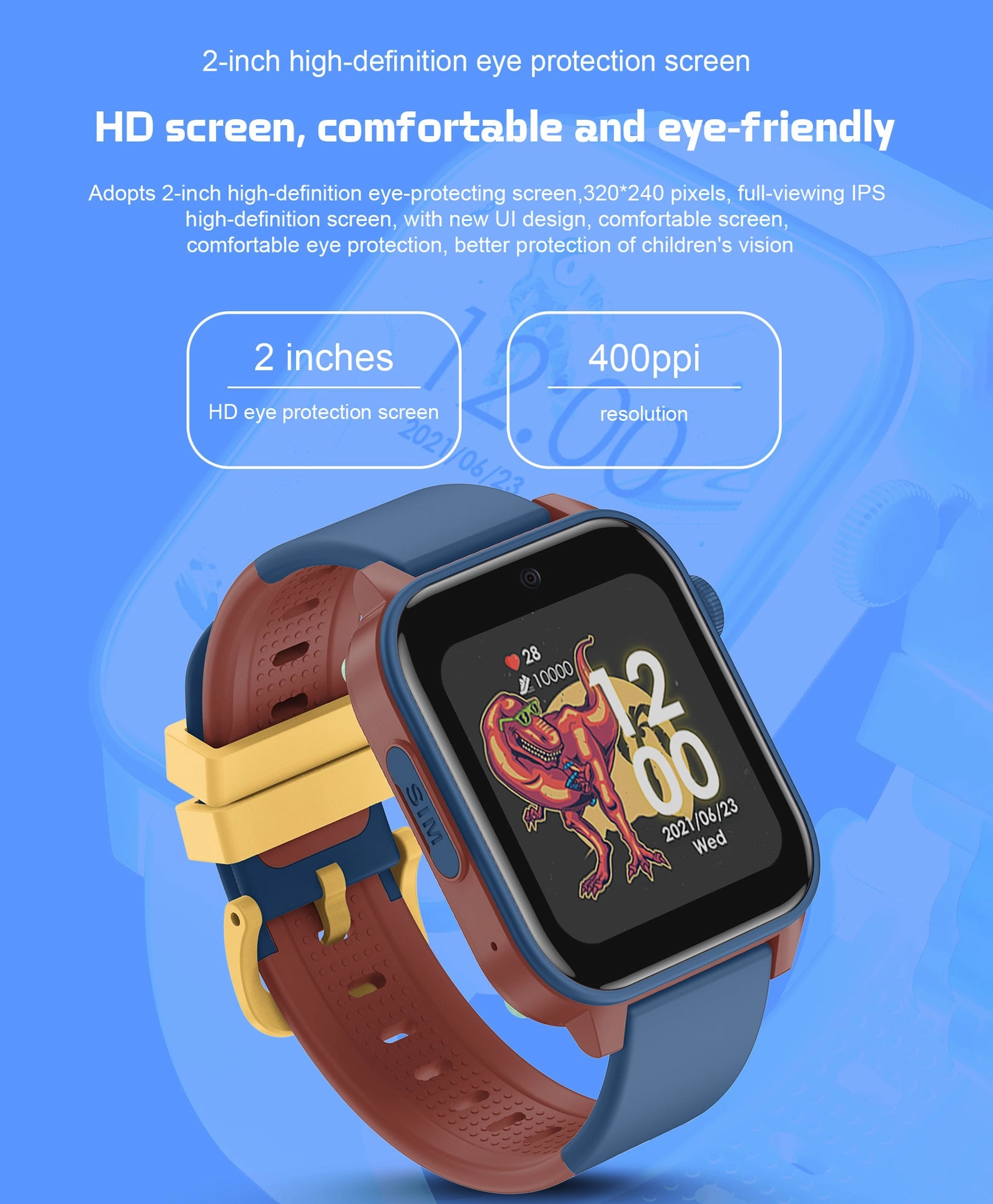 Spiky GNOME 4g Video & Voice Calling Smartwatch with - Black