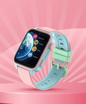 Spiky GNOME 4g Video & Voice Calling Smartwatch with - Pink,kids watch,smart watch for kids,kids GPS watch,waterproof kids watch,affordable smart watch for kids,watch for 3-10 year old,boys kids watch,girl kids watch