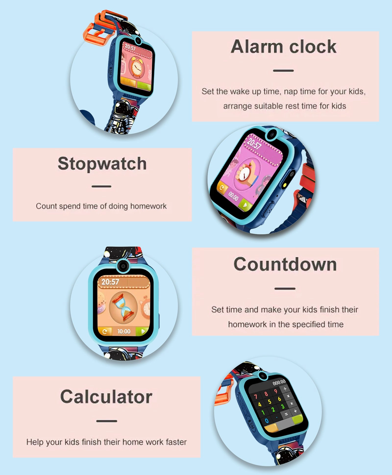 Spiky Griffin Calling Feature Loaded Smartwatch - Pink