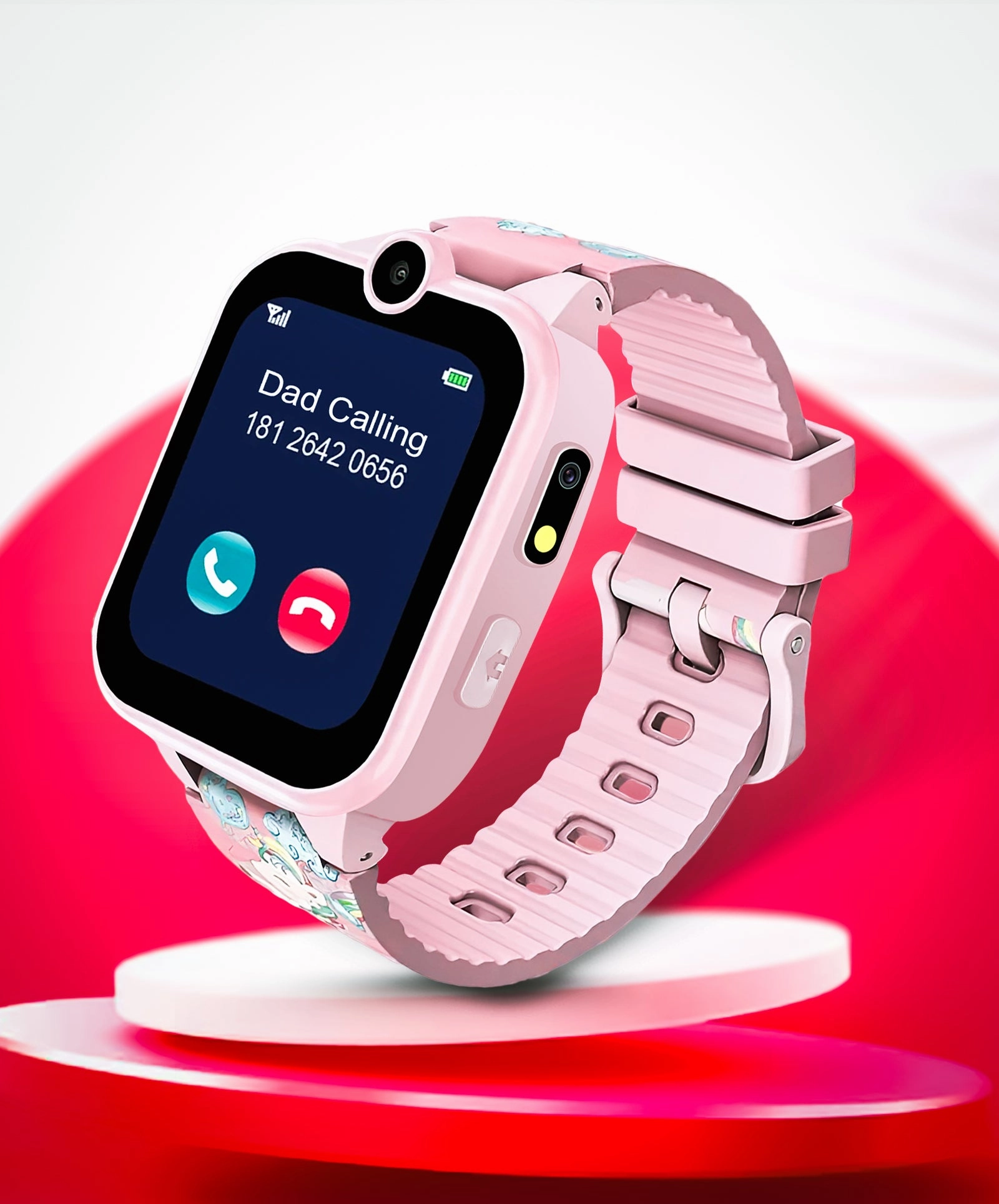 Spiky Griffin Calling Feature Loaded Smartwatch - Pink,kids watch,smart watch for kids,kids GPS watch,waterproof kids watch,affordable smart watch for kids,watch for 3-10 year old,boys kids watch,girl kids watch