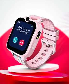 Spiky Griffin Calling Feature Loaded Smartwatch - Pink,kids watch,smart watch for kids,kids GPS watch,waterproof kids watch,affordable smart watch for kids,watch for 3-10 year old,boys kids watch,girl kids watch
