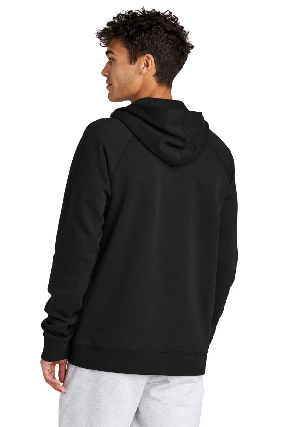 Sport-Tek Mens Drive Fleece Hooded Sweatshirt Hoodie w/ Pouch Pocket - Black