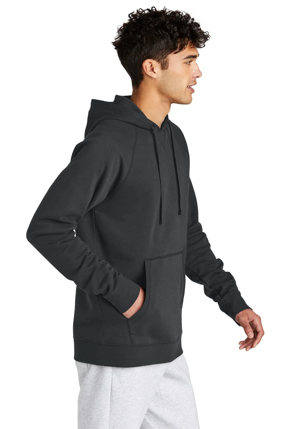 Sport-Tek Mens Drive Fleece Hooded Sweatshirt Hoodie w/ Pouch Pocket - Charcoal Grey
