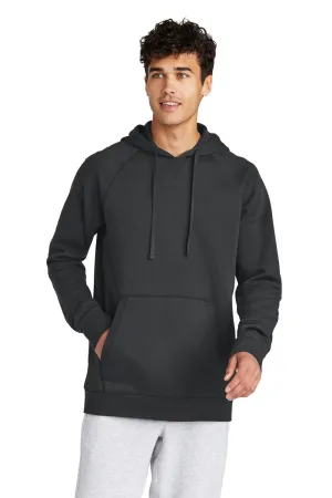 Sport-Tek Mens Drive Fleece Hooded Sweatshirt Hoodie w/ Pouch Pocket - Charcoal Grey