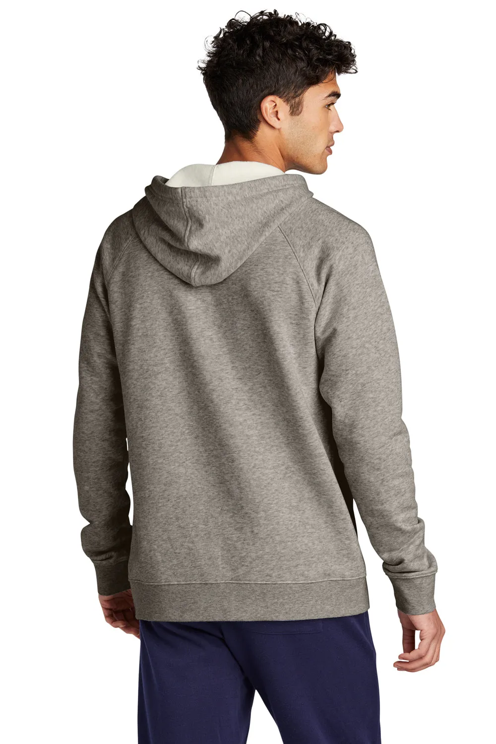 Sport-Tek Mens Drive Fleece Hooded Sweatshirt Hoodie w/ Pouch Pocket - Heather Vintage Grey