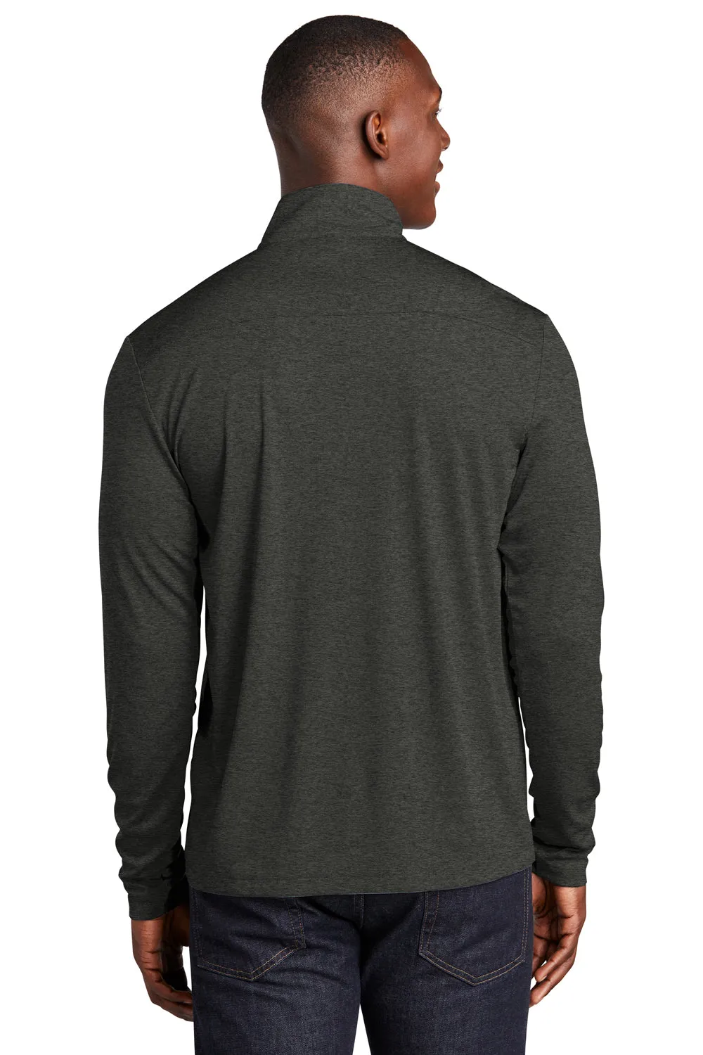 Sport-Tek Mens Endeavor Moisture Wicking 1/4 Zip Sweatshirt - Heather Black Clothing Sport-Tek