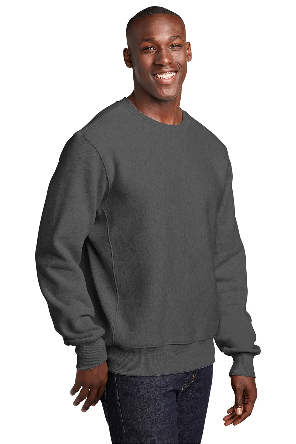 Sport-Tek Mens Fleece Crewneck Sweatshirt - Heather Graphite Grey Clothing Sport-Tek