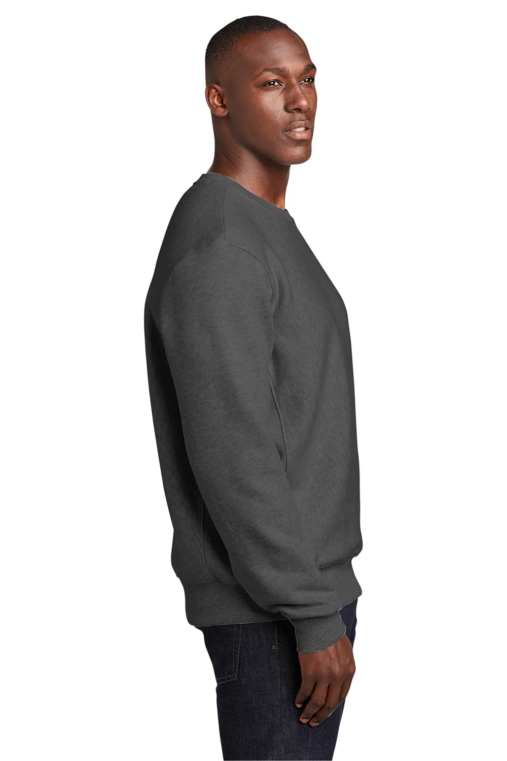 Sport-Tek Mens Fleece Crewneck Sweatshirt - Heather Graphite Grey Clothing Sport-Tek