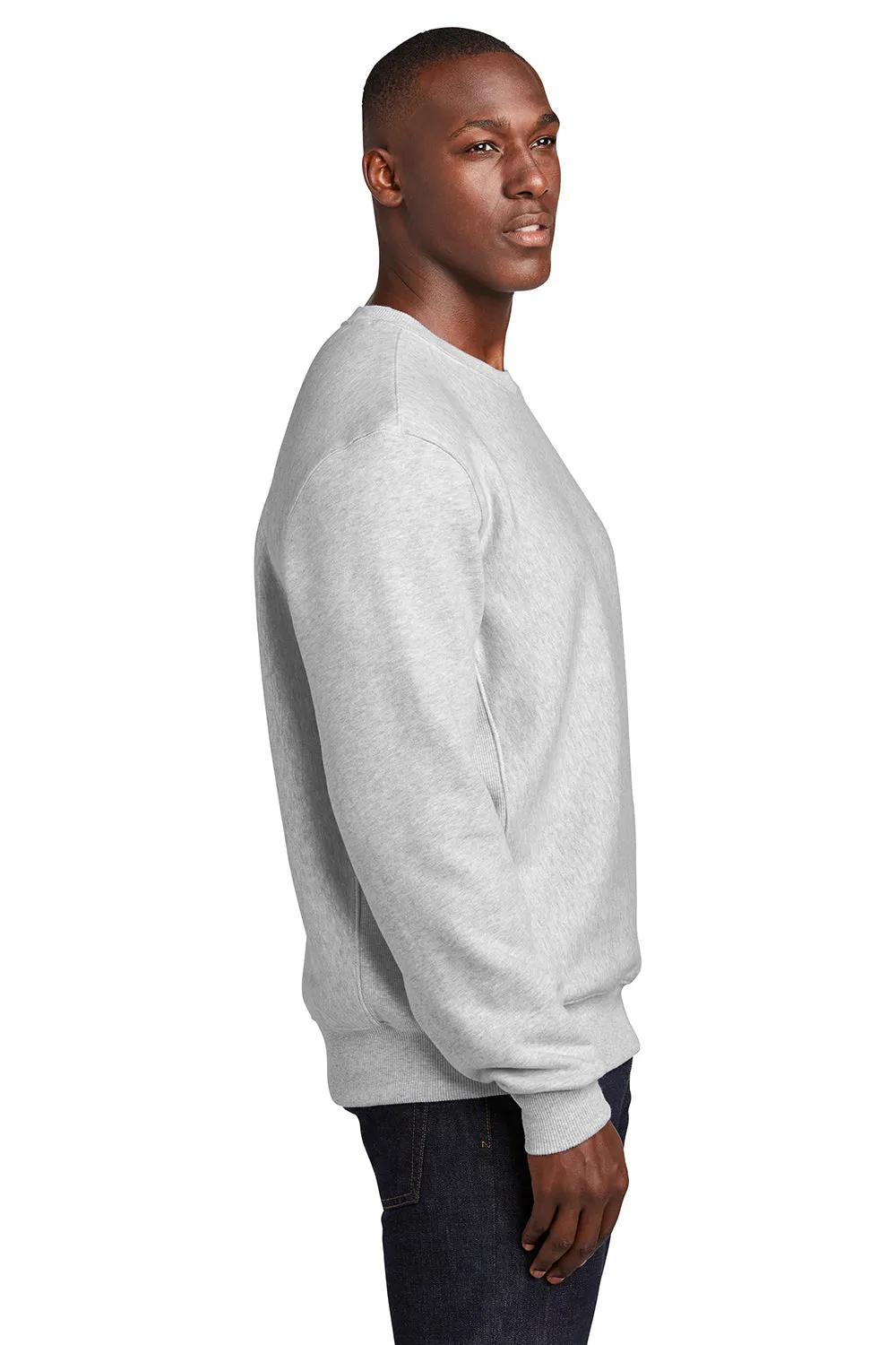 Sport-Tek Mens Fleece Crewneck Sweatshirt - Heather Grey Clothing Sport-Tek