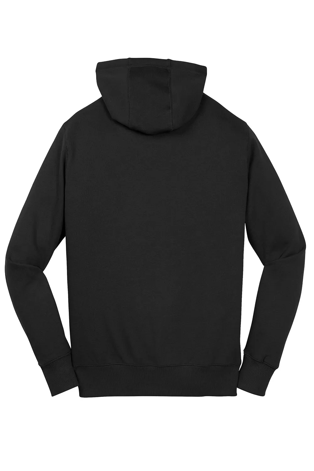 Sport-Tek Mens Fleece Full Zip Hooded Sweatshirt Hoodie w/ Pouch Pocket - Black Clothing Sport-Tek