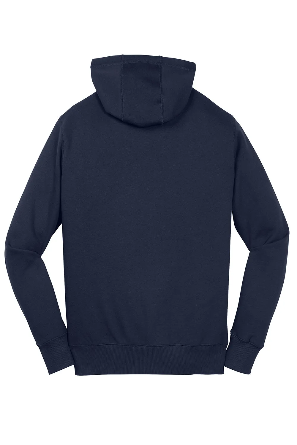 Sport-Tek Mens Fleece Full Zip Hooded Sweatshirt Hoodie w/ Pouch Pocket - True Navy Blue Clothing Sport-Tek