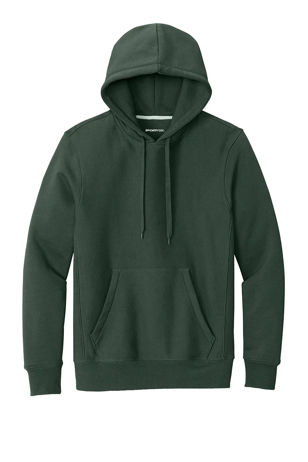 Sport-Tek Mens Fleece Hooded Sweatshirt Hoodie w/ Pouch Pocket - Dark Green Clothing Sport-Tek