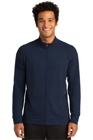 Sport-Tek Mens Flex Fleece Moisture Wicking Full Zip Sweatshirt w/ Pockets - True Navy Blue Clothing Sport-Tek