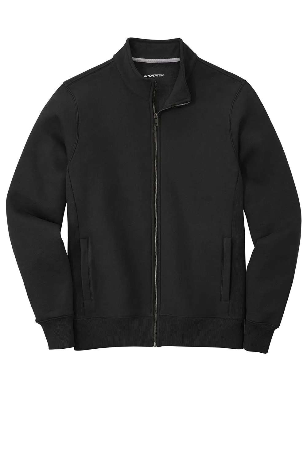 Sport-Tek Mens Full Zip Sweatshirt w/ Pockets - Black