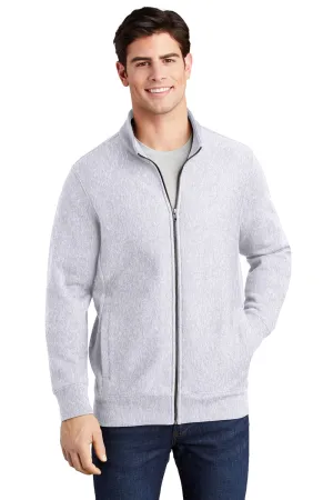 Sport-Tek Mens Full Zip Sweatshirt w/ Pockets - Heather Grey Clothing Sport-Tek