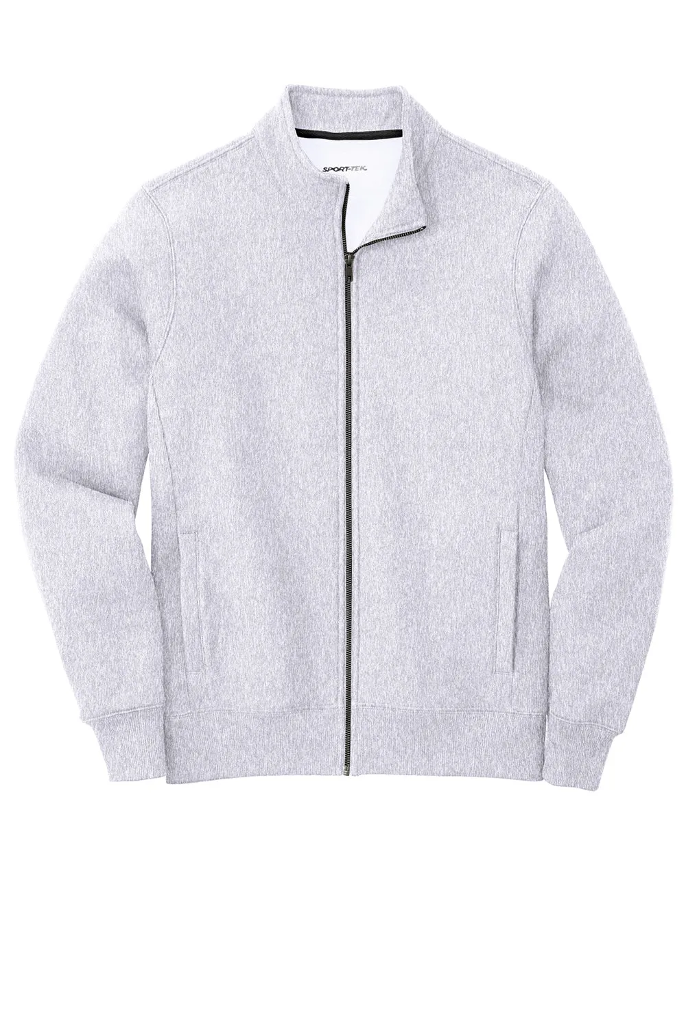 Sport-Tek Mens Full Zip Sweatshirt w/ Pockets - Heather Grey Clothing Sport-Tek