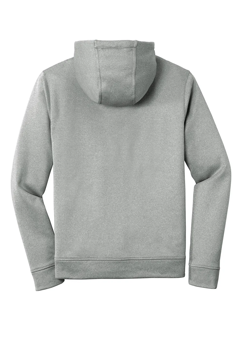 Sport-Tek Mens Heather Sport-Wick Moisture Wicking Fleece Hooded Sweatshirt Hoodie w/ Pouch Pocket - Heather Dark Silver Grey Clothing Sport-Tek