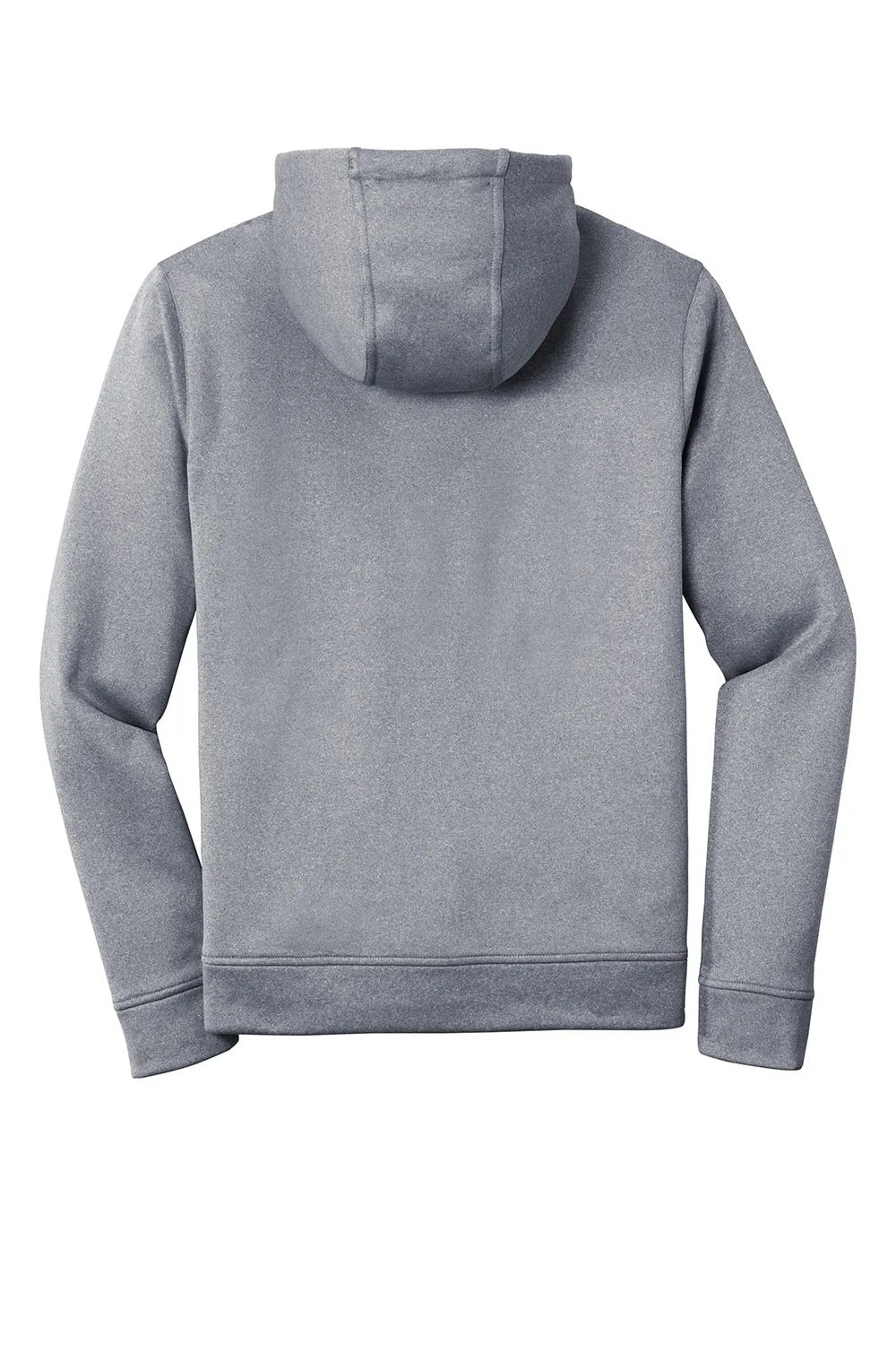 Sport-Tek Mens Heather Sport-Wick Moisture Wicking Fleece Hooded Sweatshirt Hoodie w/ Pouch Pocket - Heather True Navy Blue Clothing Sport-Tek