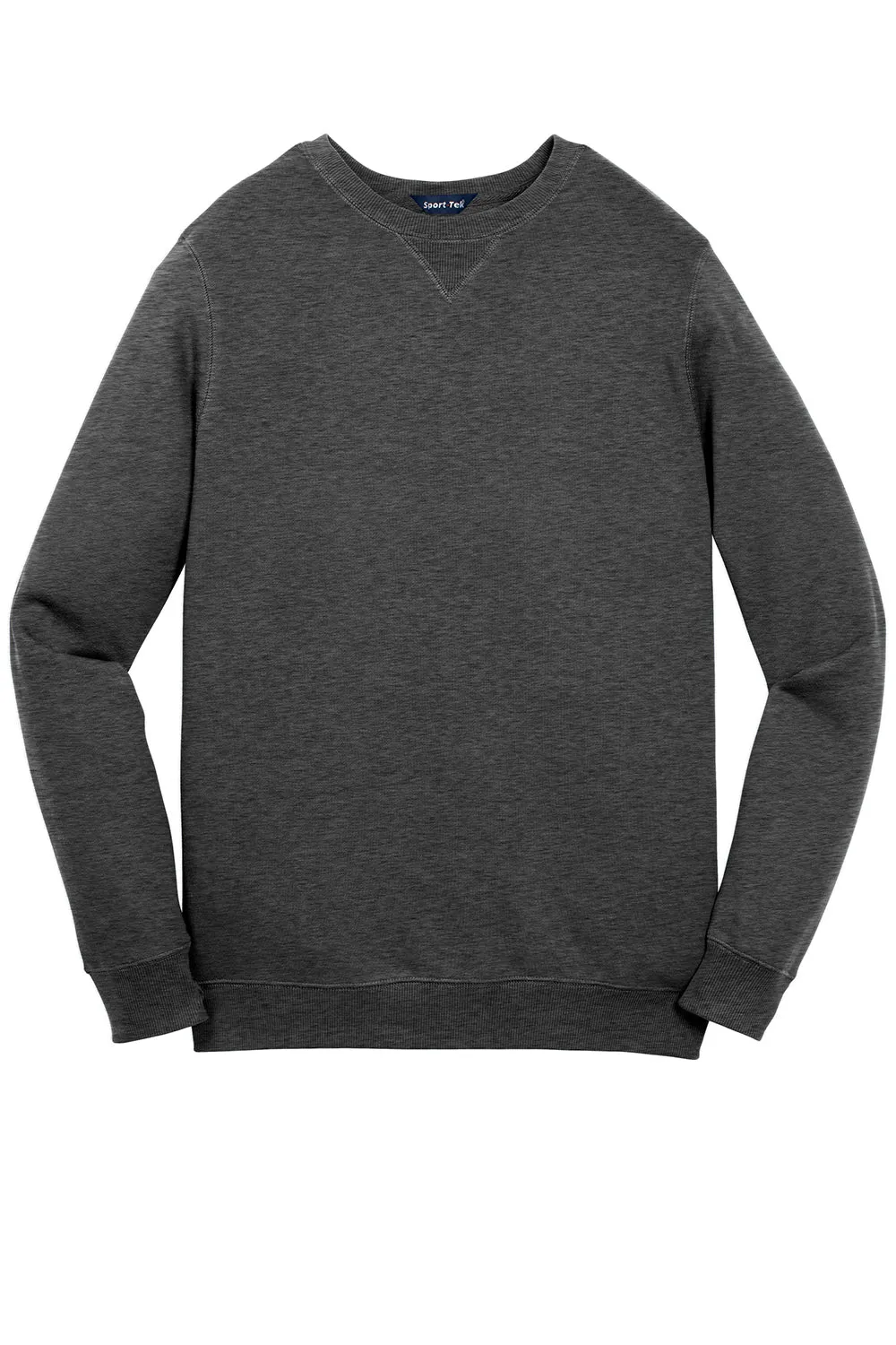 Sport-Tek Mens Shrink Resistant Fleece Crewneck Sweatshirt - Heather Graphite Grey Clothing Sport-Tek
