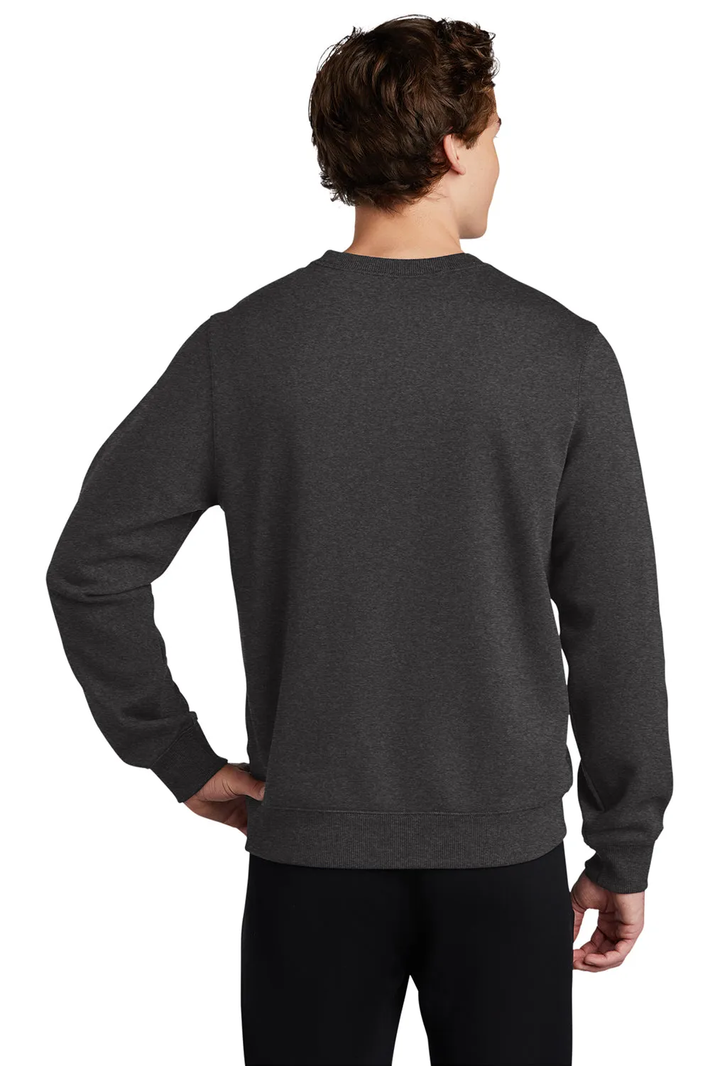 Sport-Tek Mens Shrink Resistant Fleece Crewneck Sweatshirt - Heather Graphite Grey Clothing Sport-Tek