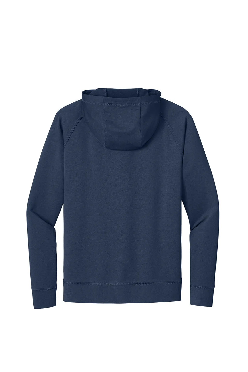 Sport-Tek Mens Sport-Wick Moisture Wicking 1/4 Zip Hooded Sweatshirt Hoodie w/ Pouch Pocket - True Navy Blue