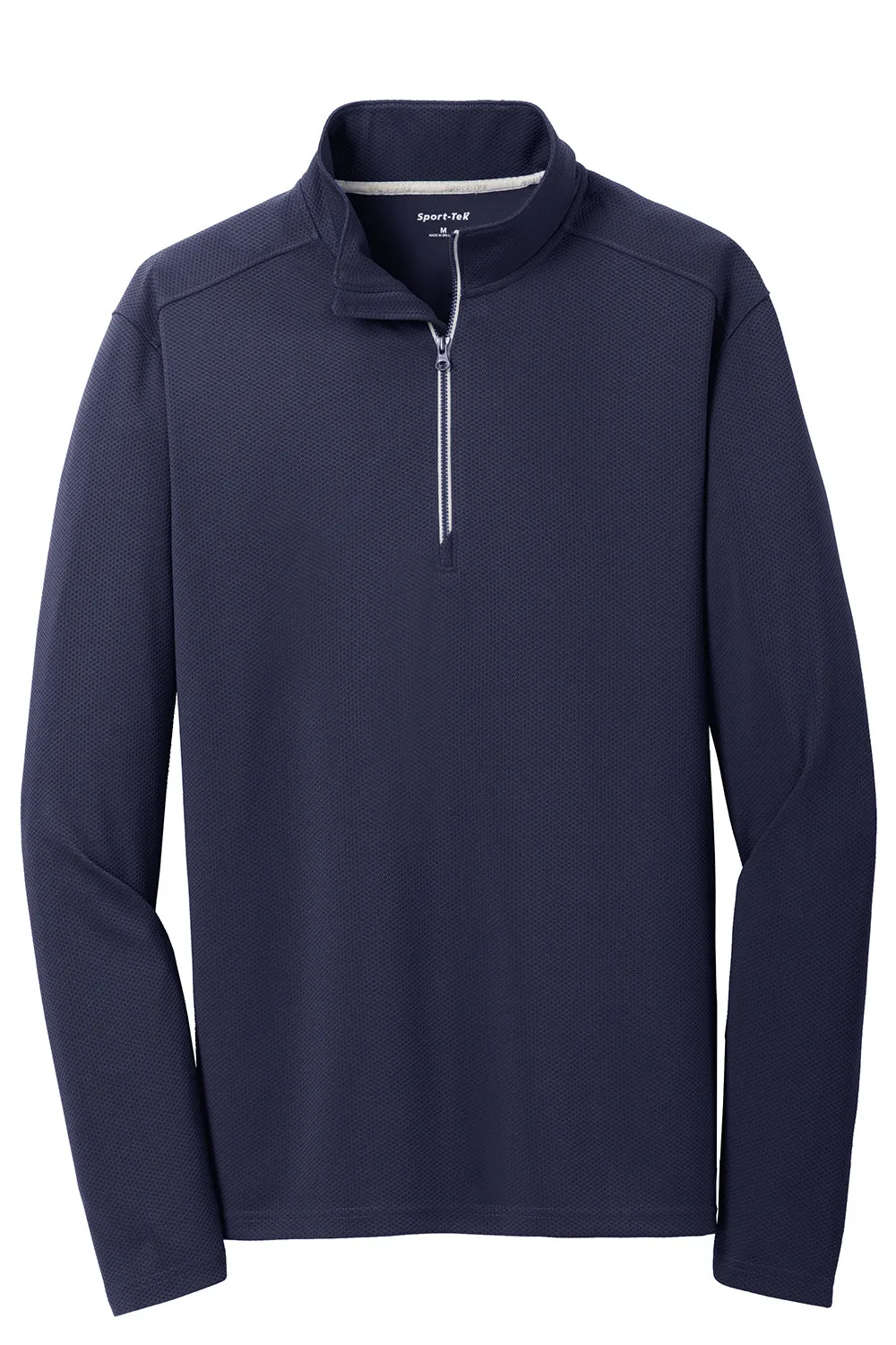 Sport-Tek Mens Sport-Wick Moisture Wicking 1/4 Zip Sweatshirt - True Navy Blue